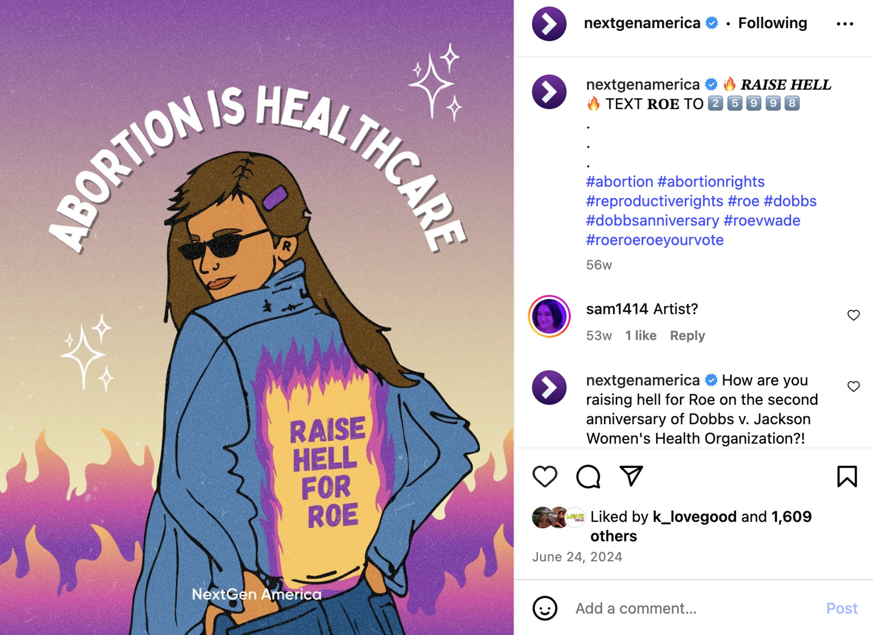 Abortion is Healthcare: Raise Hell for Roe